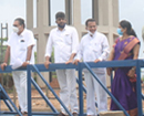 Kar former minister Ramanath Rai views Bahugram Drinking Water Project ready for inaugural